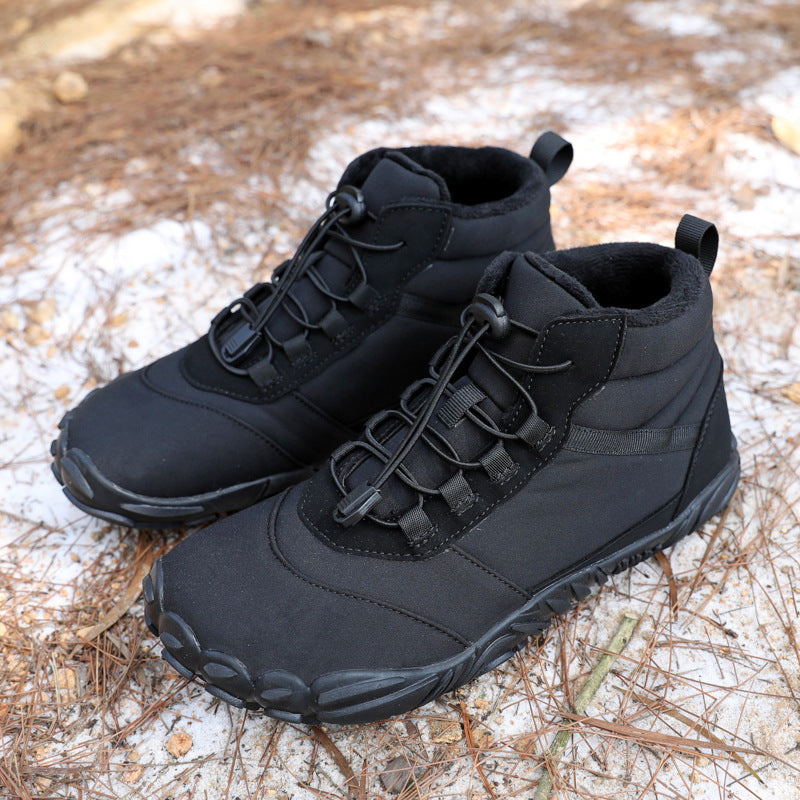 Outdoor sports winter velvet waterproof snow boots warm high top casual cotton shoes
