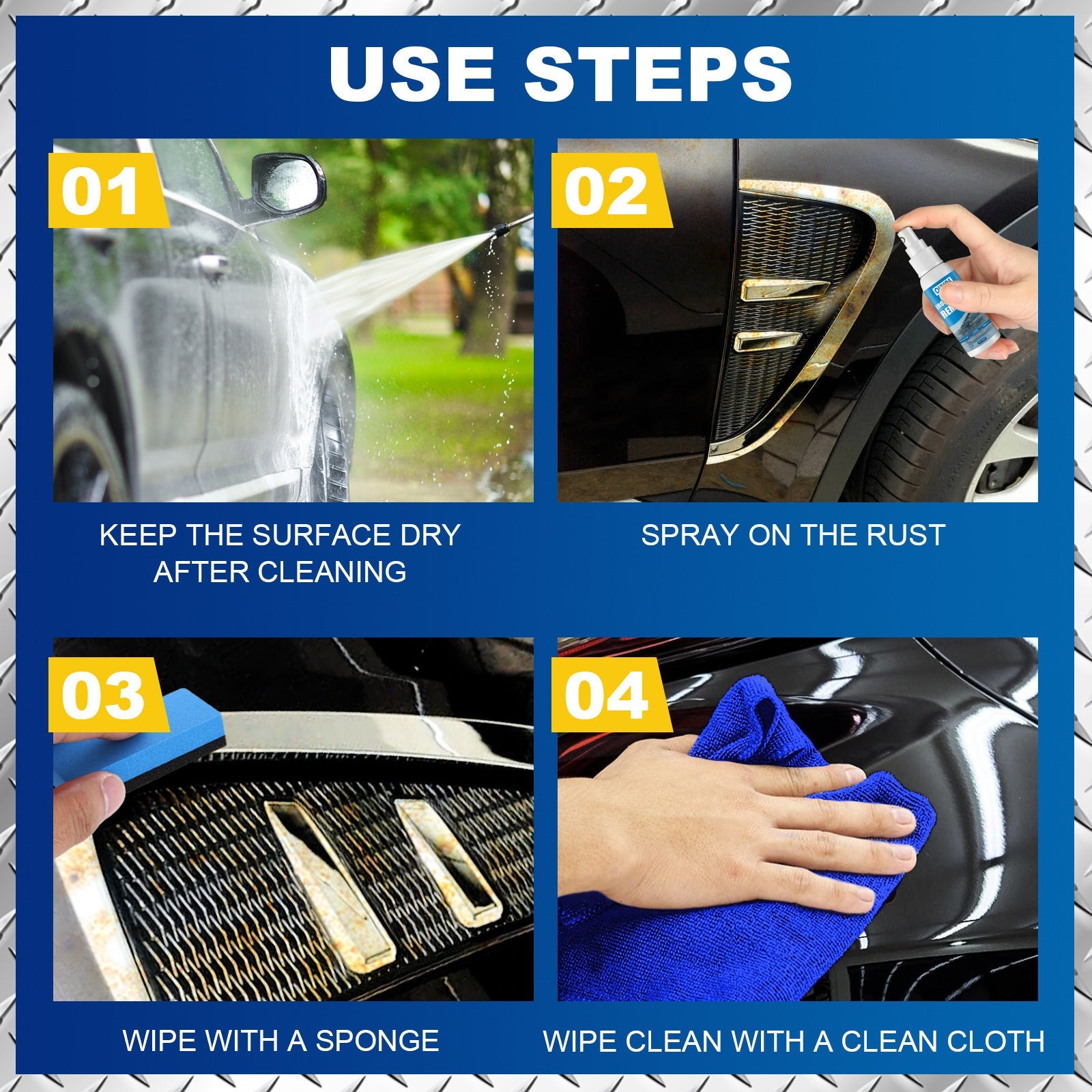 Auto Iron Powder Rust Remover Spray Rust Remover Auto Products Stain Remover Rust Remover Cleaning Products