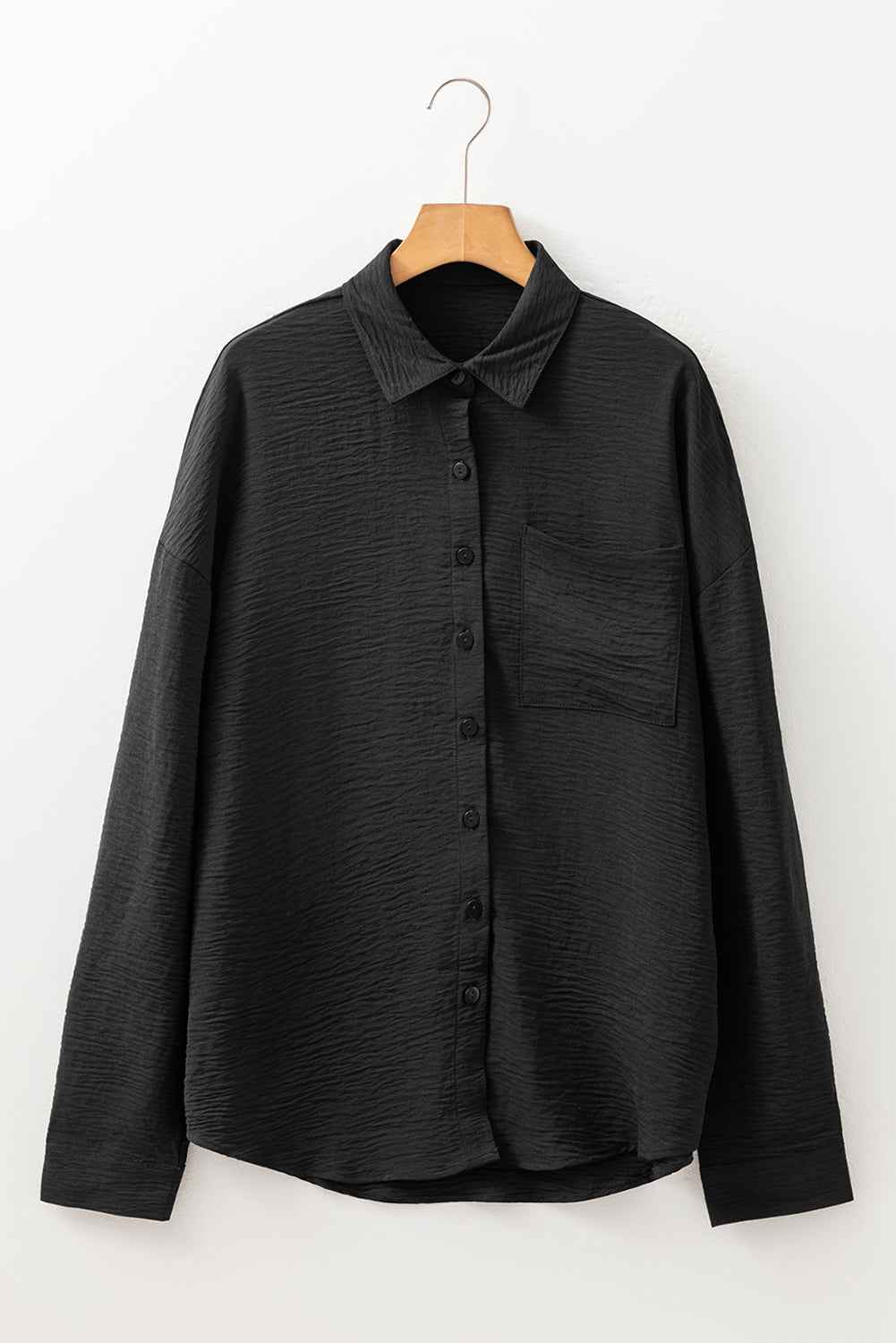 Patch Pocket Button Front Collared Shirt