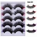 Colorful Fried 5 Pairs Of False Eyelashes Multi-Layer Thick Cross Mink Hair Eyelashes 8D FLUFFY