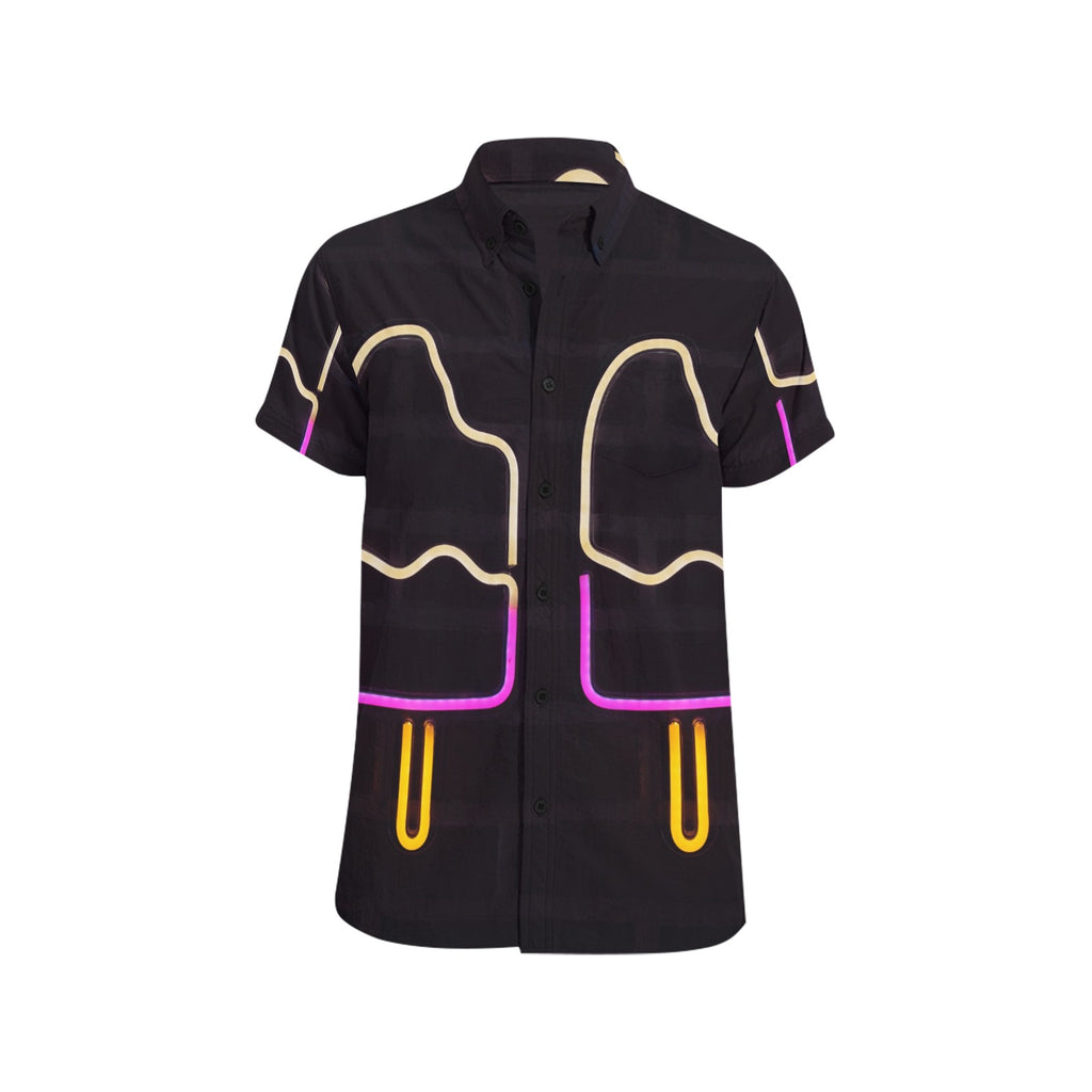 Men's AOP Short Sleeve Shirt with Chest Pocket (T53)