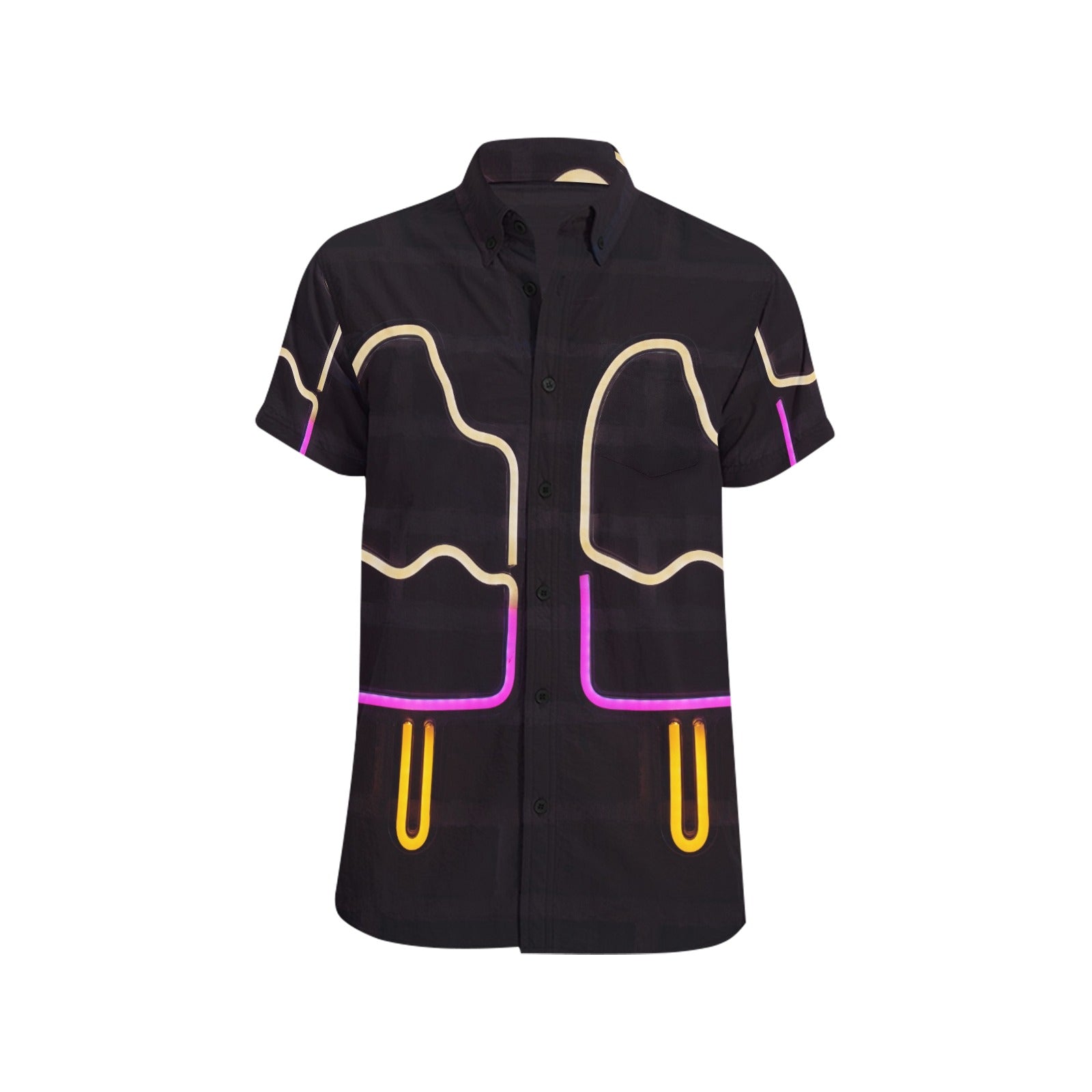 Men's AOP Short Sleeve Shirt with Chest Pocket (T53)