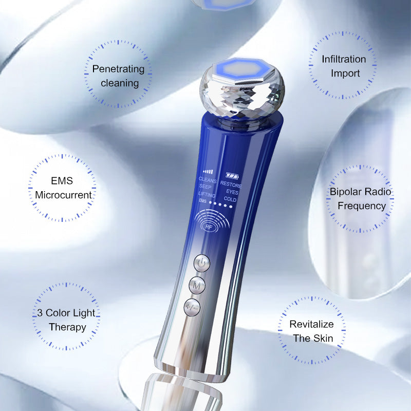 Portable Microcurrent Facial Device Lifting Tighten Wrinkle Removal Skin Care Whitening Handheld Facial Massager