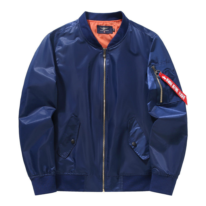 Men's autumn and winter new item plus plus size fat guy sports casual cotton jacket Air Force One MA1 pilot