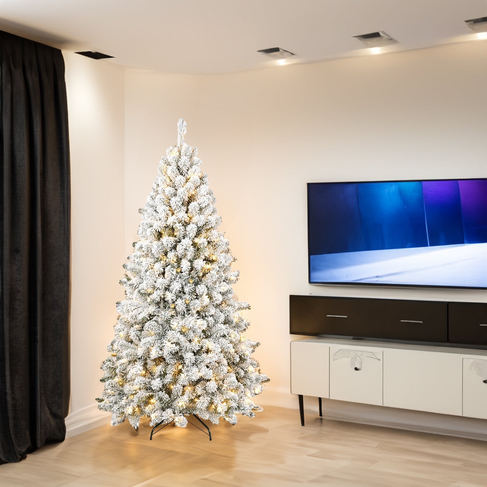 6FT PVC Memory Wire Christmas tree (With Light)