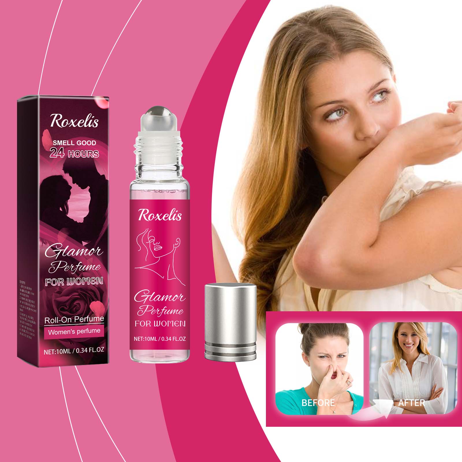 Glamor Perfume For Women, Fragrance Lasting Fragrance Portable Women Adult Elegant Fresh Exudes Natural Niche Flirtatious Attractive Perfume
