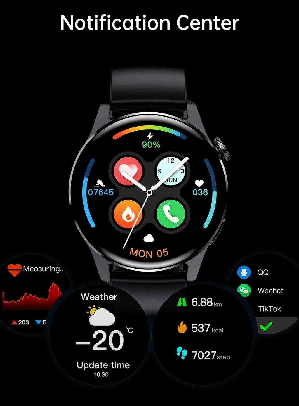 I29 Smart Bracelet Heart Rate Blood Pressure Blood Oxygen Music Control Photo Pedometer Bluetooth Call Smart Watch