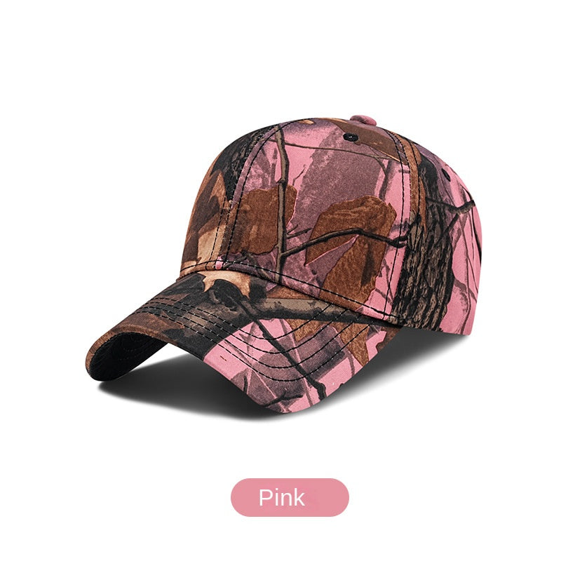 Camouflage Baseball Cap for Men with Large Brim, Outdoor Sun Protection, Adjustable Hat