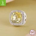 Silver Charm Original Autumn Golden Ginkgo Leaf DIY Bracelet Beads Luxurious Shining s925 Pure Silver Beads Loose Beads