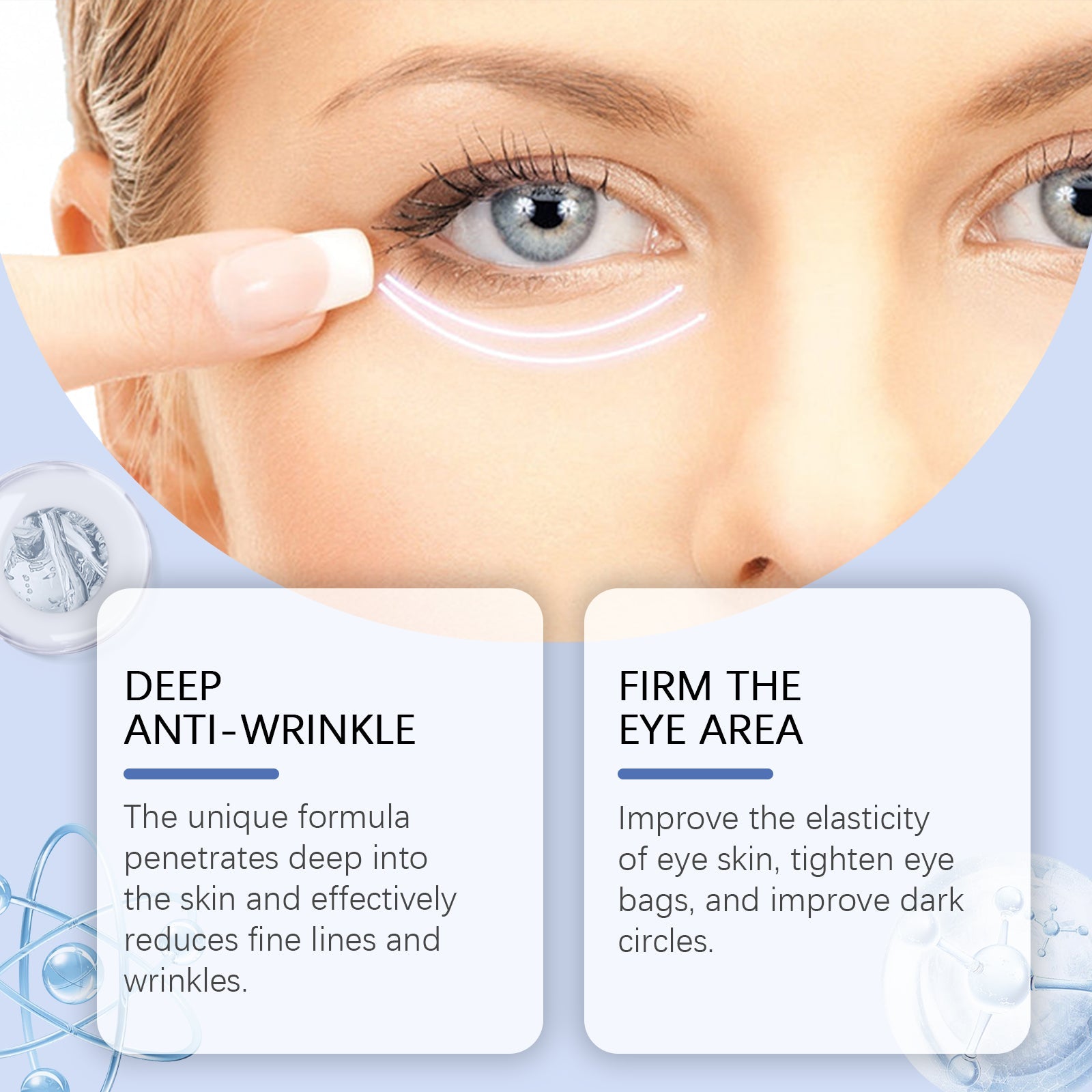 Firming Eye Cream, lighten fine lines and moisturize eye skin daily massage care cream
