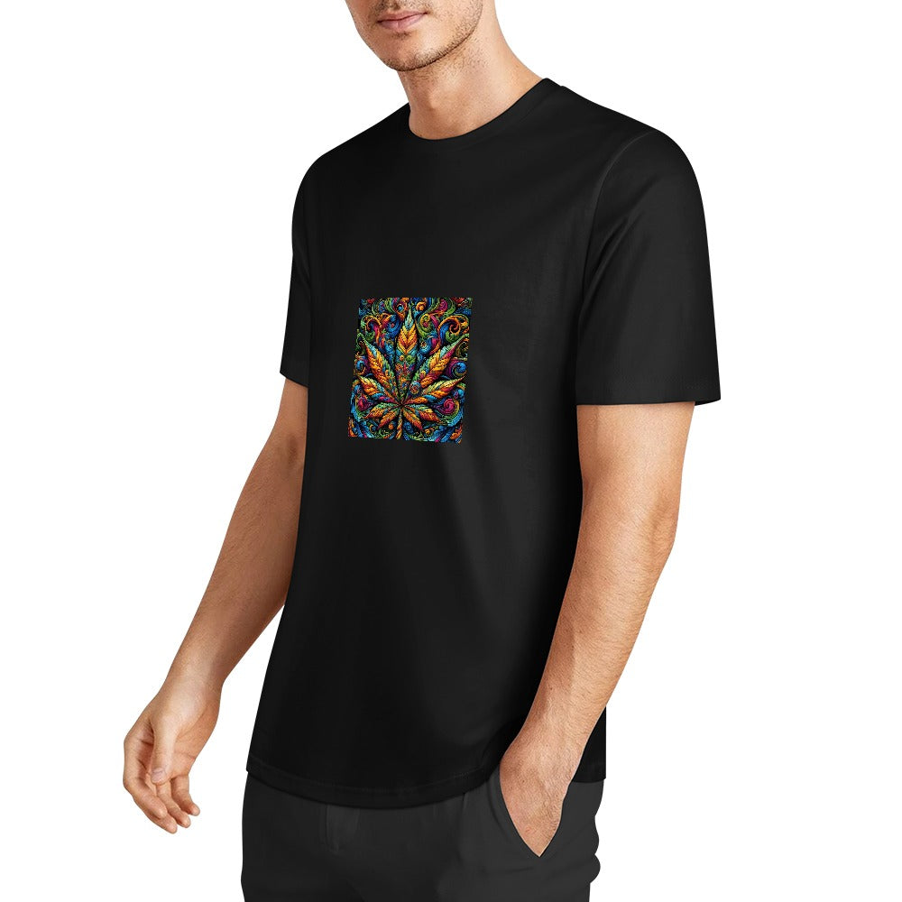New Pure cotton short sleeved T-shirt Front print Multiple colors