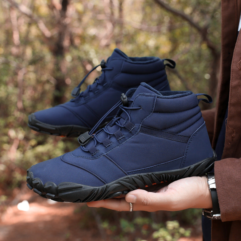 Outdoor sports winter velvet waterproof snow boots warm high top casual cotton shoes
