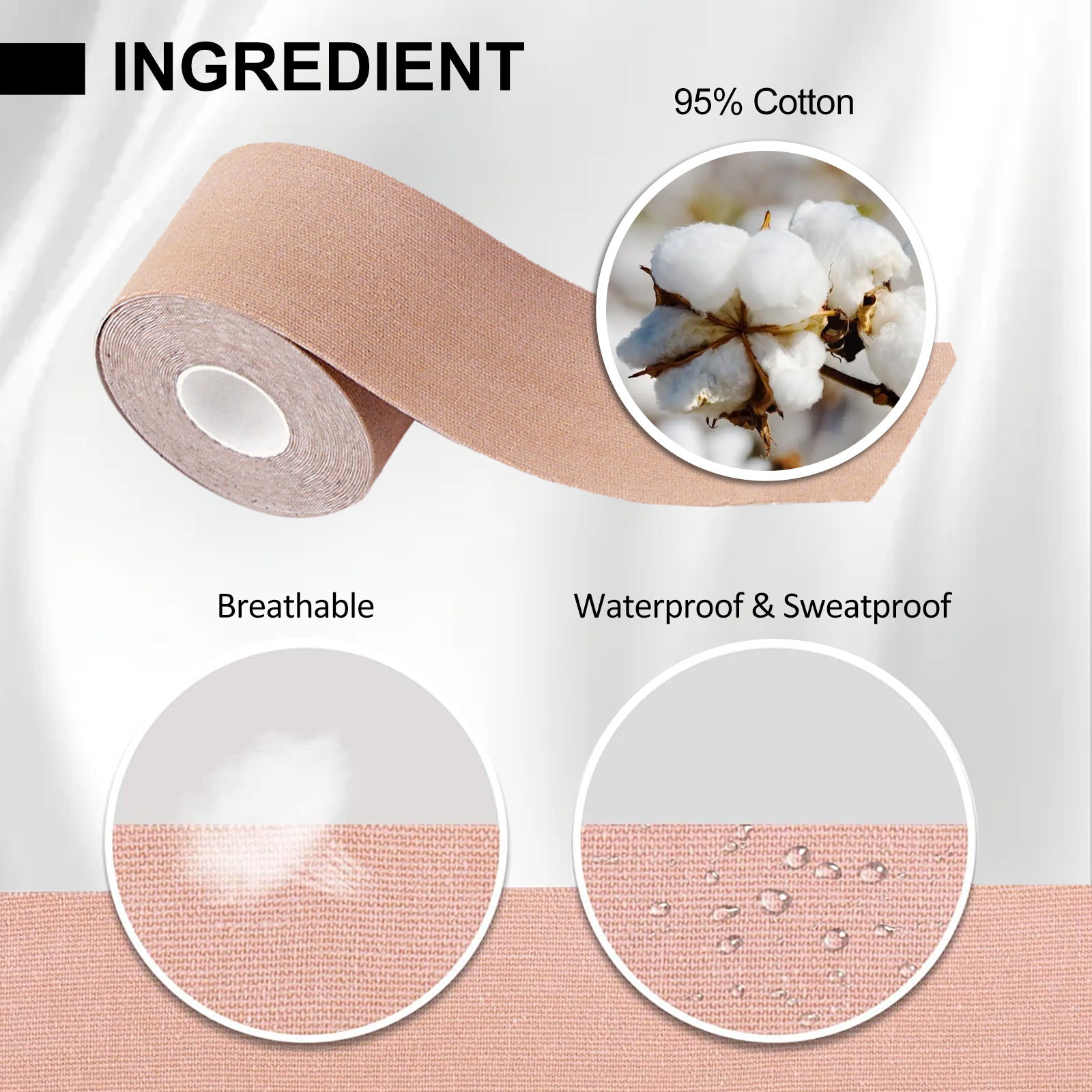 Invisible Elastic Fabric Chest Strap Anti-Sagging External Expansion Pull Up Chest Elastic Tape Invisible Chest Lift Tape