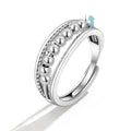 Wave point flexible bead rotatable ring versatile accessory with movable index finger ring for women