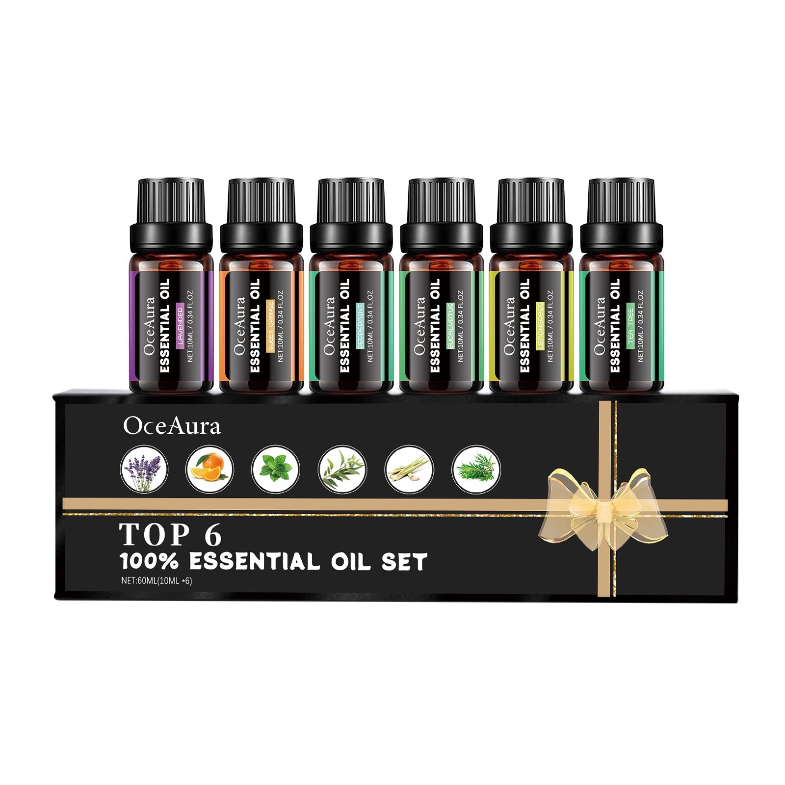 Essential Oil Set, Relieve Body Fatigue Moisturize Dry Skin Lock Water Hydrating Essential Oil