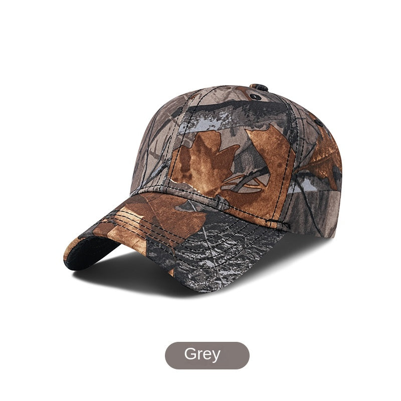 Camouflage Baseball Cap for Men with Large Brim, Outdoor Sun Protection, Adjustable Hat