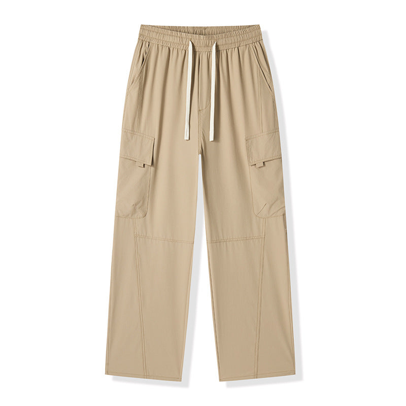 Style Men's Ice Silk Nylon Cargo Pants