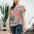 Women's All Over Print T-shirt Collar solid color（Made in Queen，Ships to USA Only）