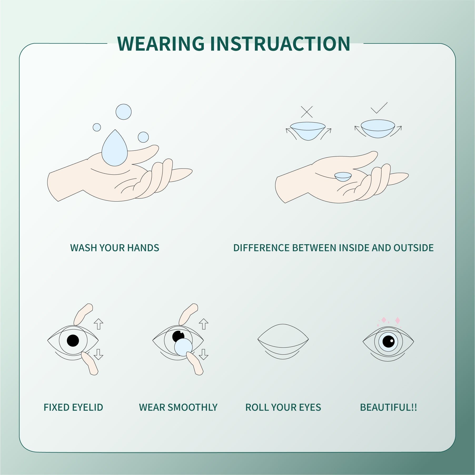 1Pcs FDA Certificate Eyes Beautiful Pupil Colorful Girl Cosplay Contact Lenses Blue(0-600°）