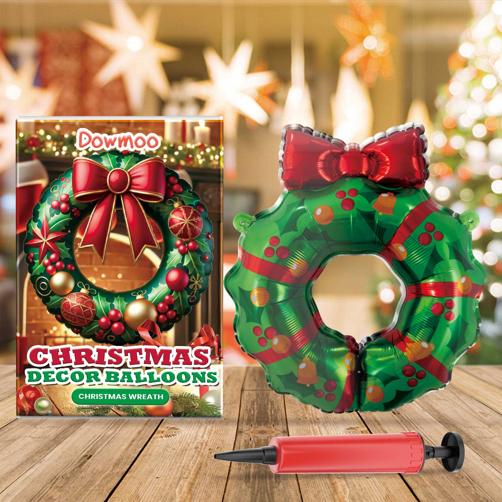 Christmas Balloons Balloon Standing Santa Claus Reindeer Christmas Tree Event Atmosphere Arrangement