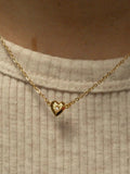 Zircon Heart Pendant Necklace