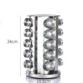 Kitchen articles rotating seasoning rack domestic rotating seasoning tank stainless iron spices seasoning box set