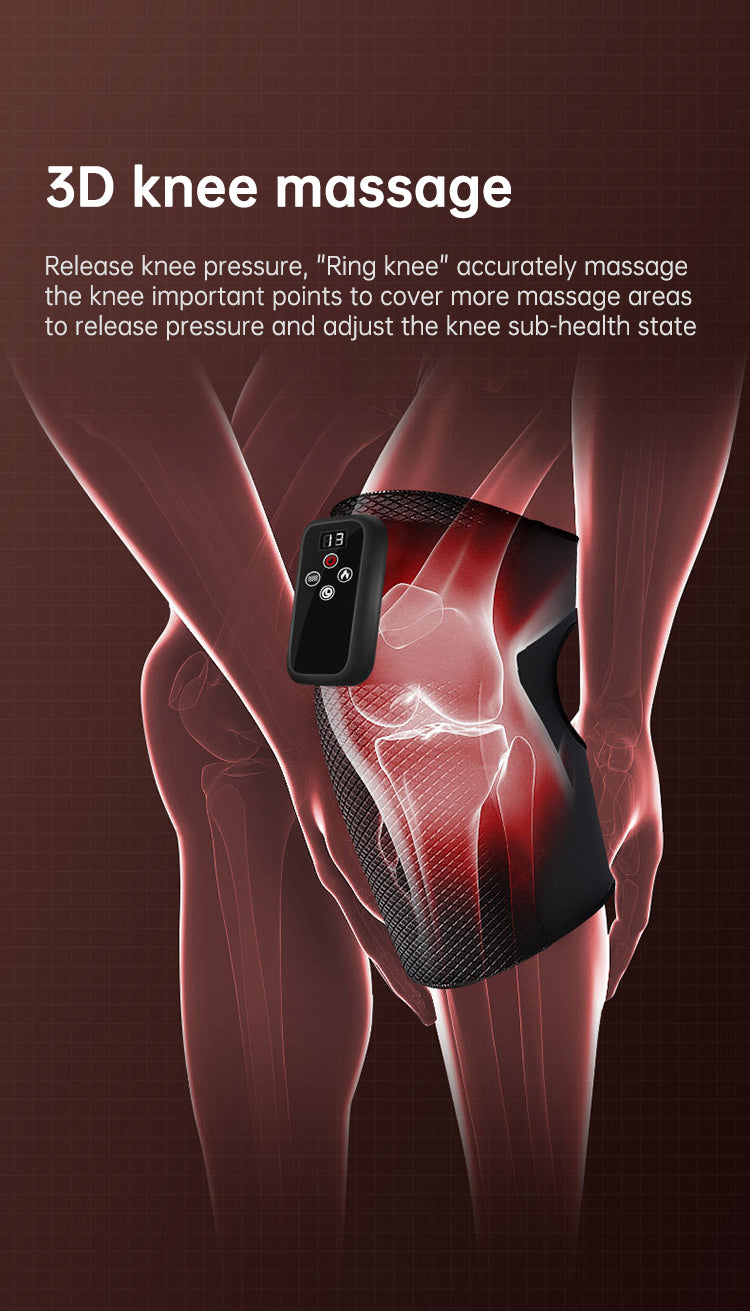 Electric heating knee massage instrument, vibration moxibustion, shoulder and elbow joint pain, hot compress knee massager for old cold legs