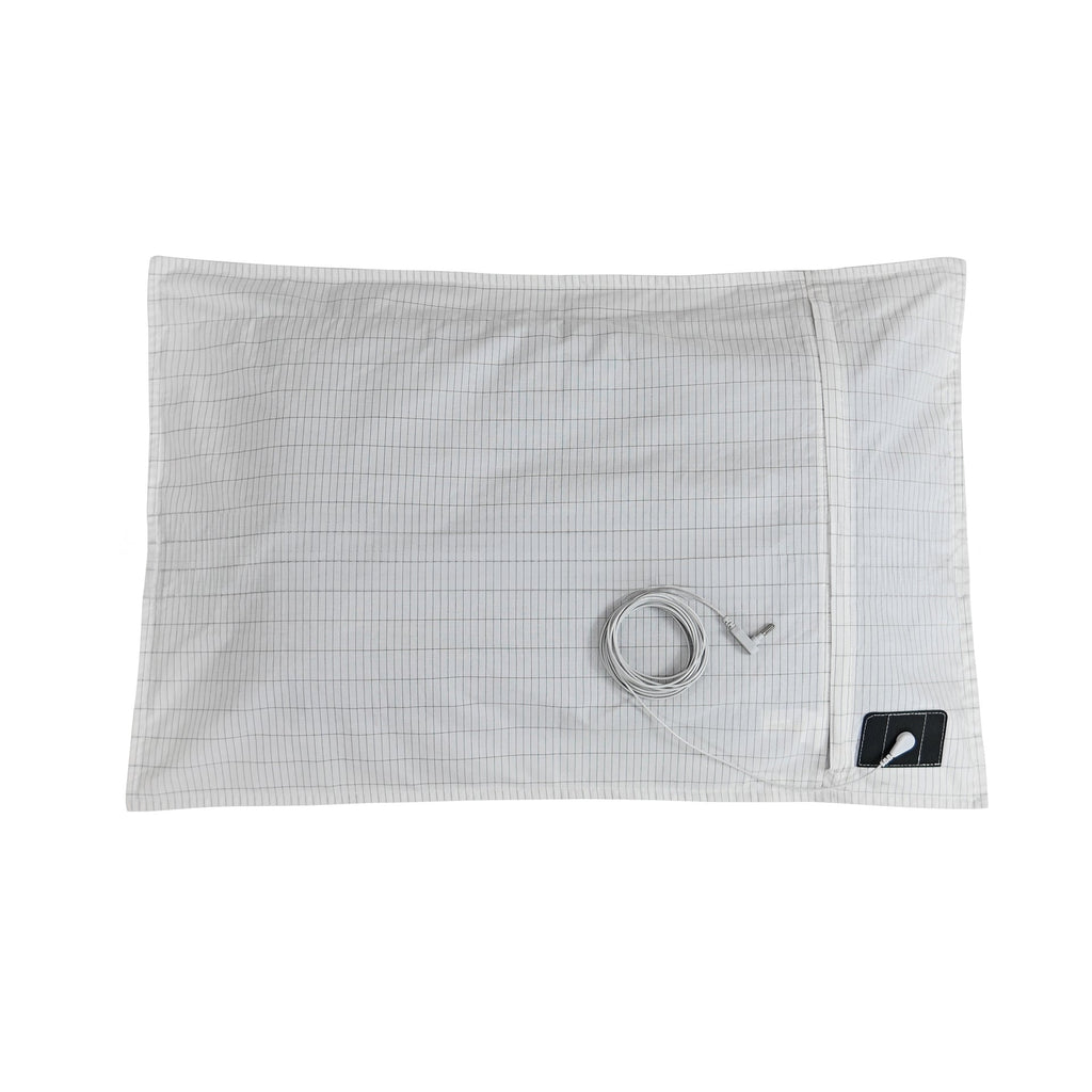 Earthing Ground Pillow Case For Health & EMF Protection Improves Sleep Conductive Silver Fiber Cotton Pillowcase