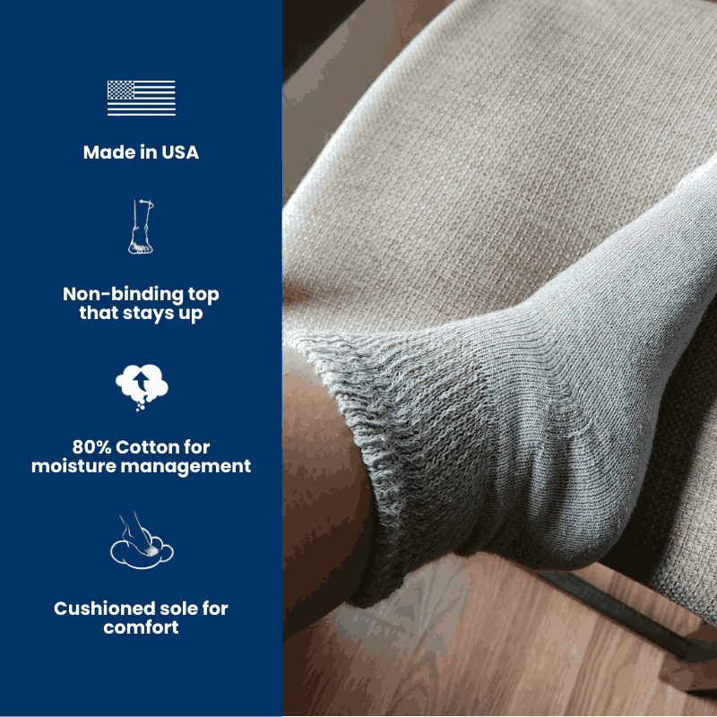 Women's Cotton Diabetic Ankle Socks (6 Pair) - Andersen Mercantile