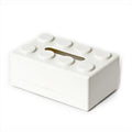 ABS Building Block Shaped Tissue Box Wall-mounted Creative Face Towel Box Organizer Perforation-free Removable