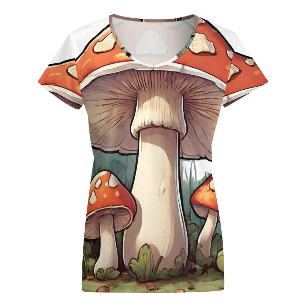 V-neck short sleeve T-shirt