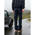 Vintage Black Flared Jeans Men Cleanfit Vibe Style Knife-Edge Pants