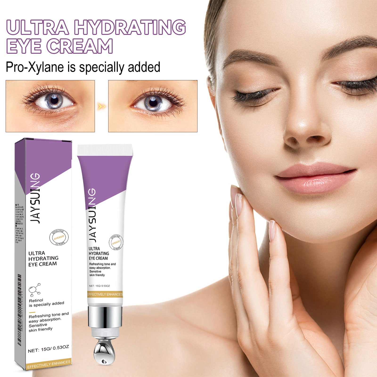 Moisturizing Eye Cream, Firming And Lifting Eye Creme For Fine Lines Crow's Feet Dark Circles