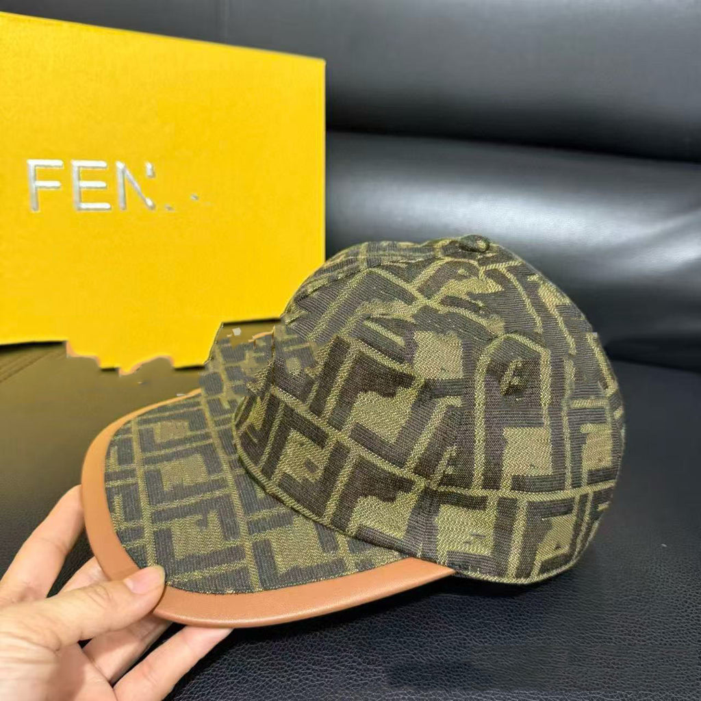 High-end Vintage Print Baseball Cap Large Head Hip Hop Hat Flat Brim Outdoor Sun Protection Hat Unisex