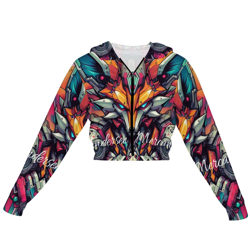 Women's Chiffon Cropped Jacket zipper coat