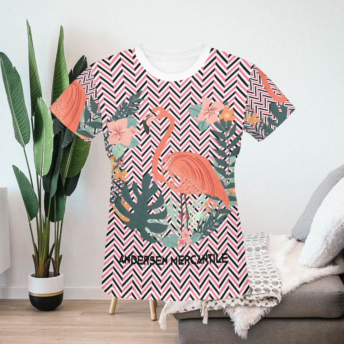Women's All Over Print T-shirt Collar solid color（Made in Queen，Ships to USA Only）
