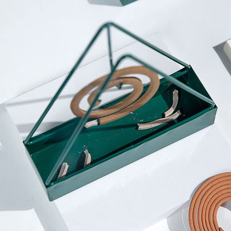 3-Legged Iron Mosquito Coil Stand   Portable, Durable & Stylish Sandalwood Design   Ideal Home Accessory for Coils