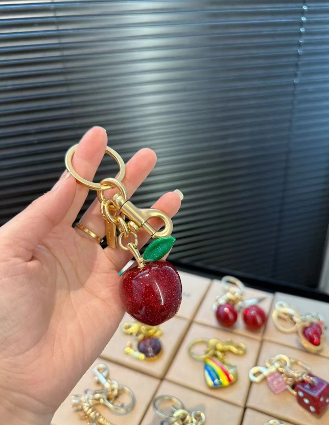 Cherry bag pendant cherry keychain handbag pendant