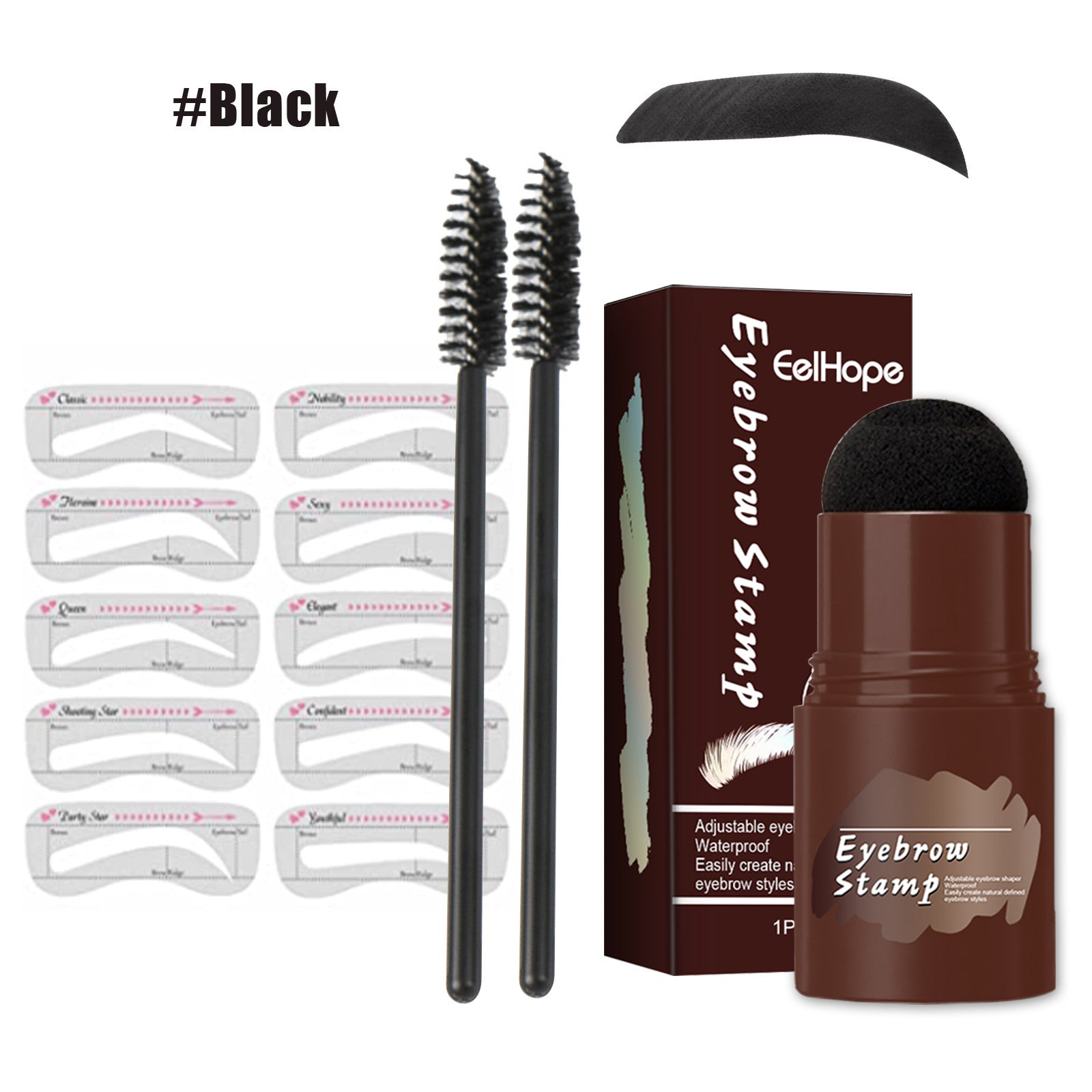 Brow Print Set Quick Brow Makeup Lazy Hairline Powder Repair Natural Waterproof Contouring Shadow