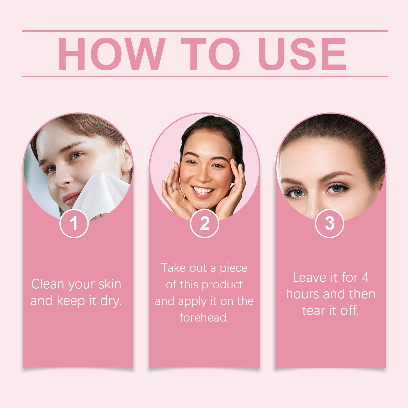 Forehead Patch Lifts, Nourishes, Nourishes, Moisturizes And Reduces Wrinkles