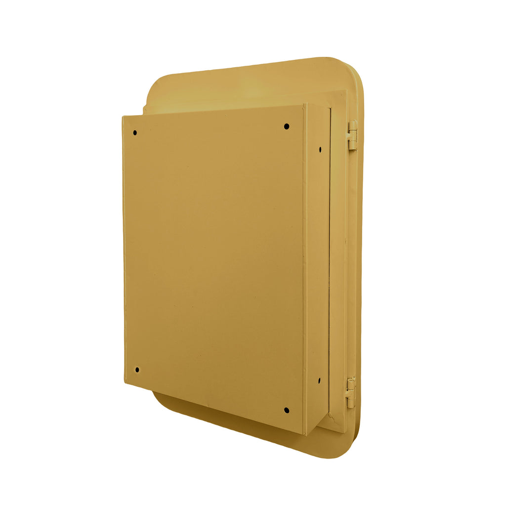 16x24 inch embedded metal frame medicine cabinet with mirror storage cabinet and adjustable shelf matte gold