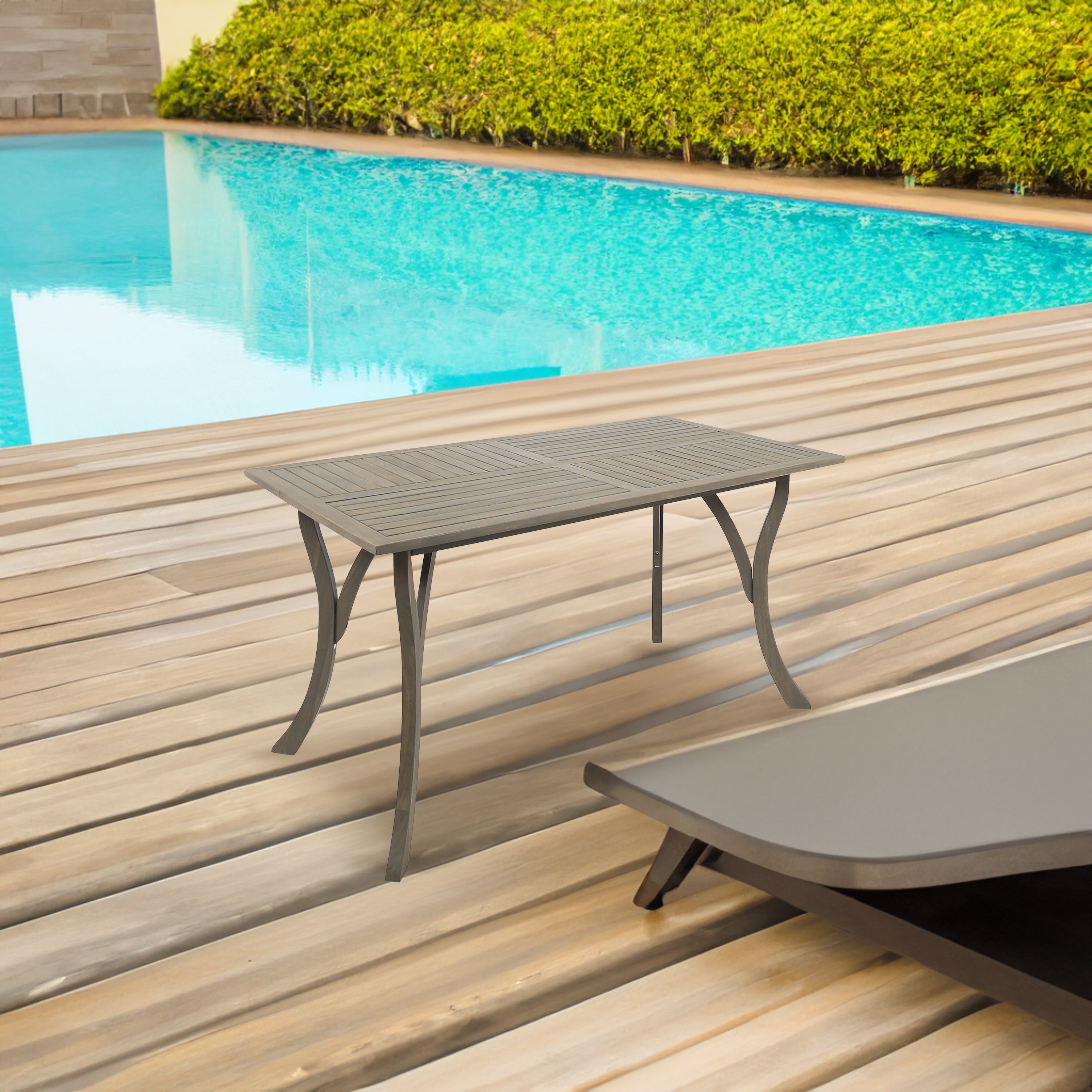 ECTANGULAR WOOD TABLE