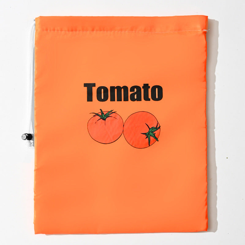 Insulated bag for keeping fresh: reusable storage organizer for bananas, lettuce and vegetables (drawstring closure)