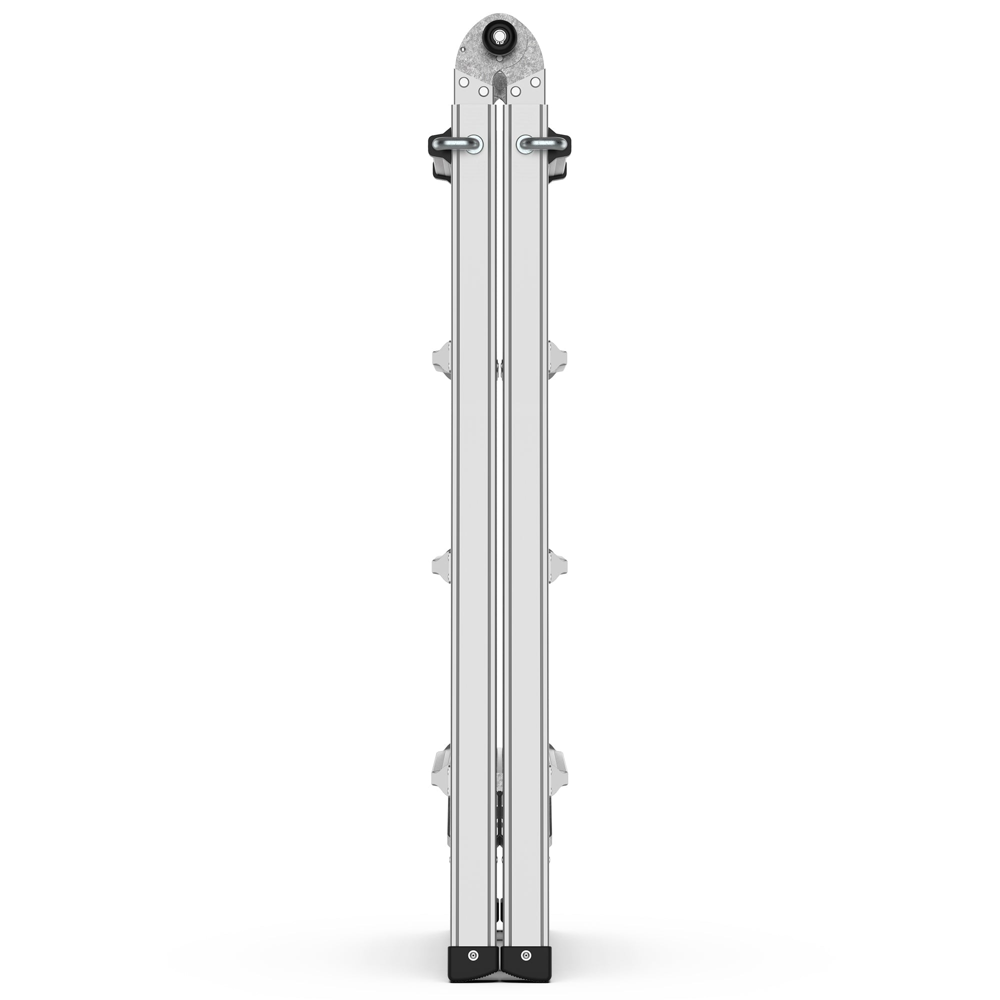 17ft Multi-Position Foldable Aluminum Ladder, A-Frame and Straight Ladder, ANSI 250lbs