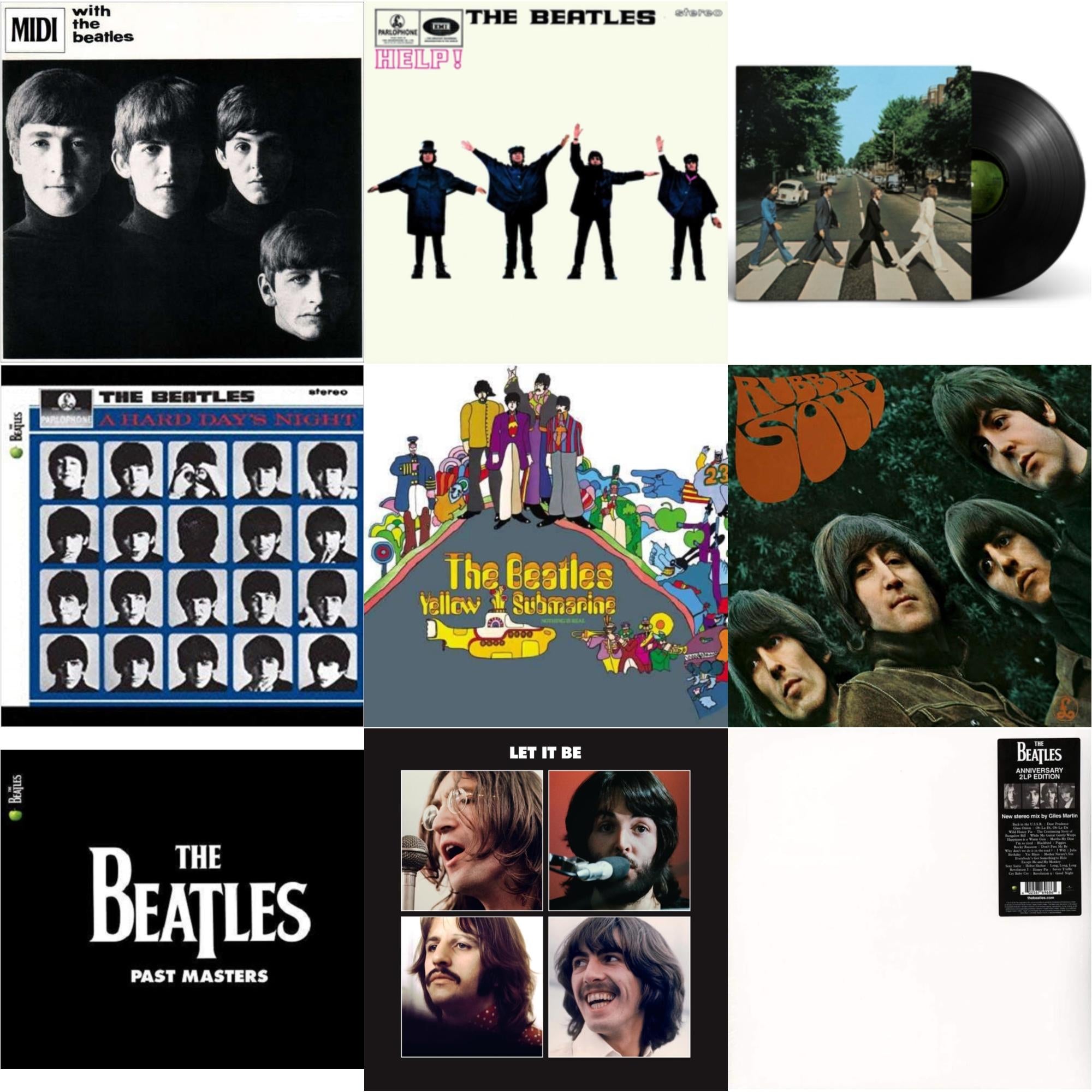 Hard Day's Night & Help & Rubber Soul & With The Beatles & Yellow Submarine & Past Masters 1 & 2 & Let It Be Special Edition & Beatles (The White Album) (2LP) & Abbey Road Anniversary