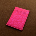 Luxury Elegant Women Passport Cover Pink World Universal Travel Passport ticket holder Cover on the Passport Case passport pouch