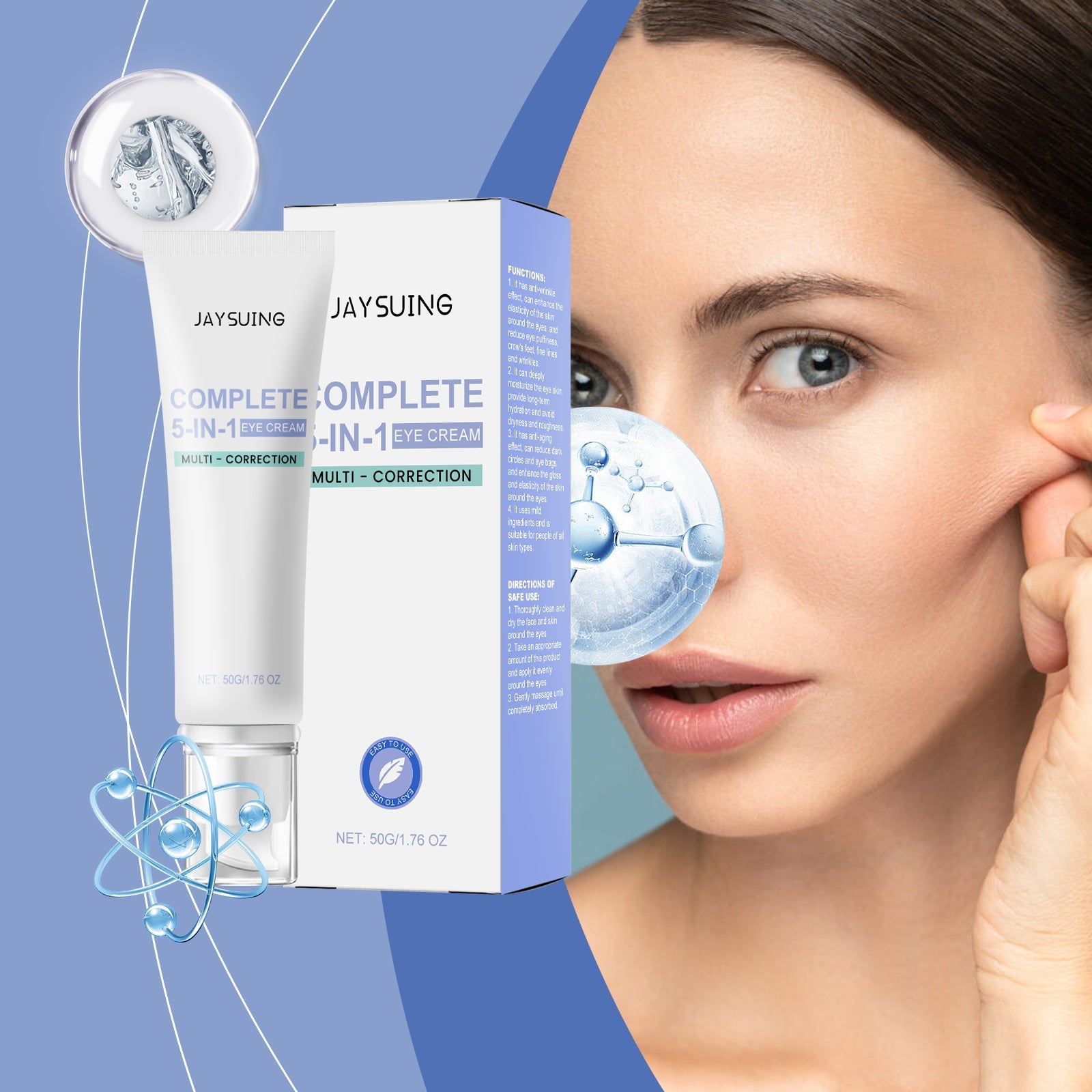 Firming Eye Cream, lighten fine lines and moisturize eye skin daily massage care cream