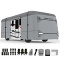 Umbrauto Class A RV Cover Upgraded Heavy Duty 7 Layers Top Windproof Breathable Class A Motorhome Camper Cover,Grey