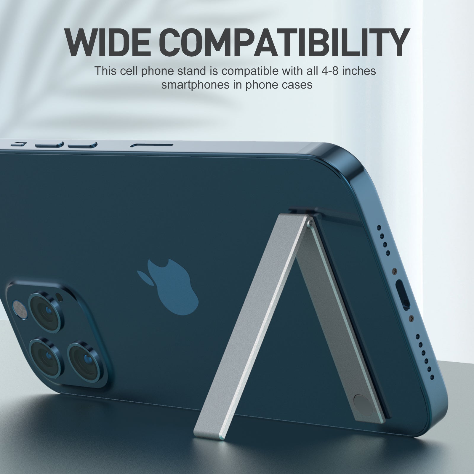 Aluminum Alloy Invisible Mobile Phone Back Stick Stand Mini Folding Support Stand Portable Mobile Phone Ring Buckle Stand