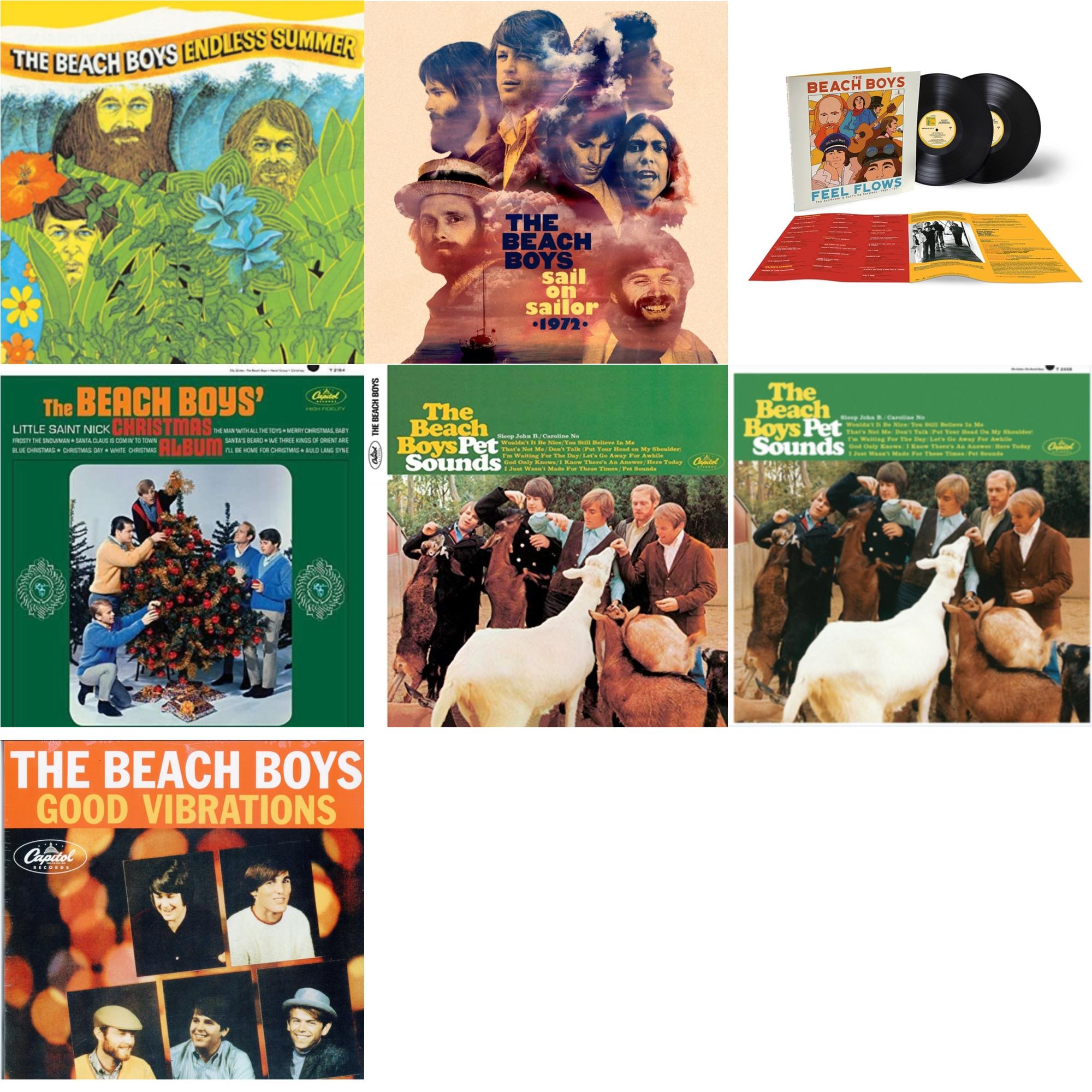 Endless Summer & Sail On Sailor (2LP/7Inch) & Feel Flows: The Sunflower & Surf's Up Sessions 1969-1971 (2LP) & Beach Boys' Christmas Album (Mono) & Pet Sounds (Mono) & Pet Sounds (Stereo) & Good Vibrations (Orange/Yellow Swirl-Marble LP Vinyl)